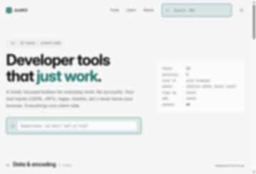 A blurred free-tools website landing page, one of many near-identical ones