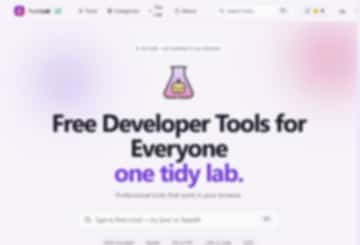 A blurred free-tools website landing page, one of many near-identical ones